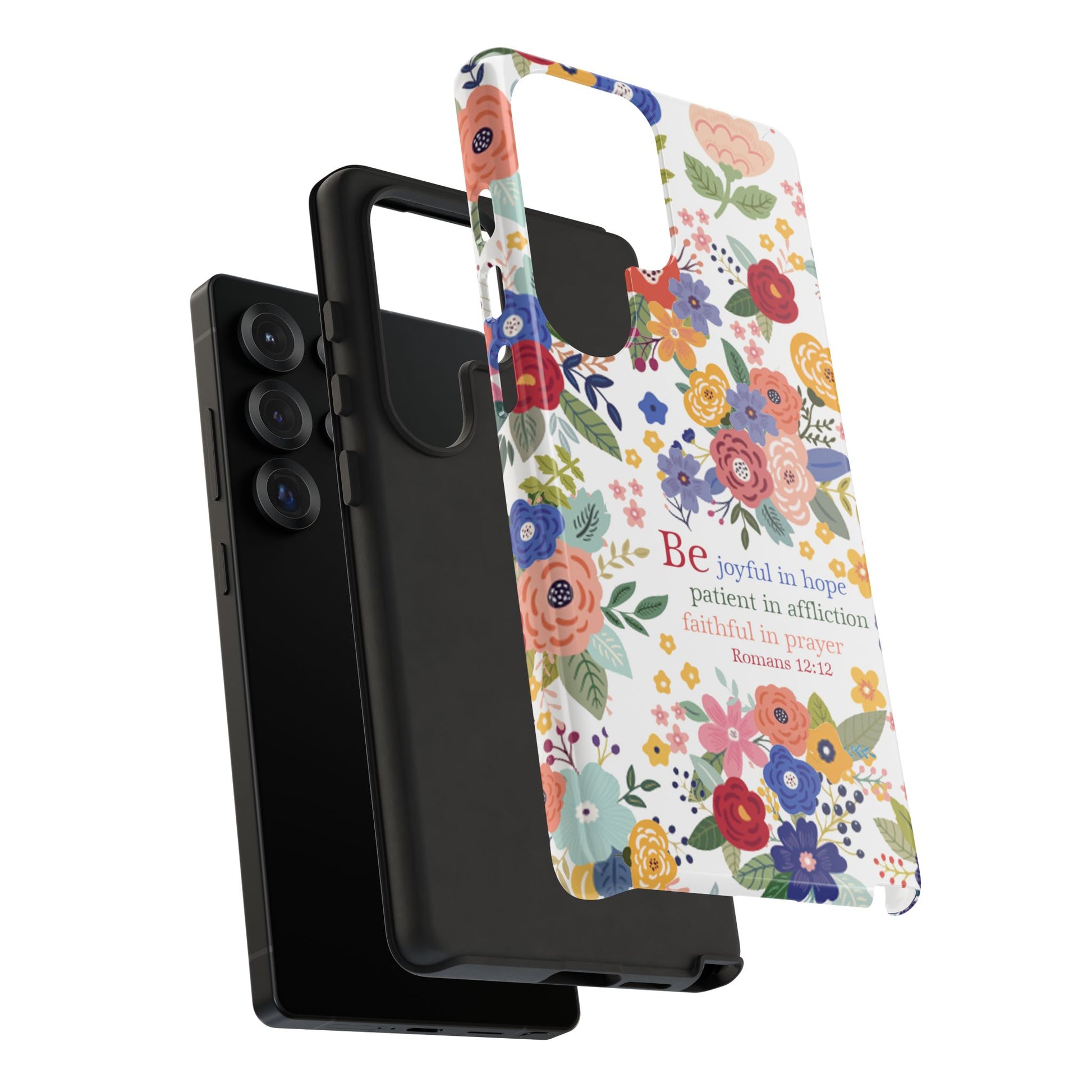 Be Joyful Floral Christian Tough Samsung Phone Case - Amazing Faith Designs