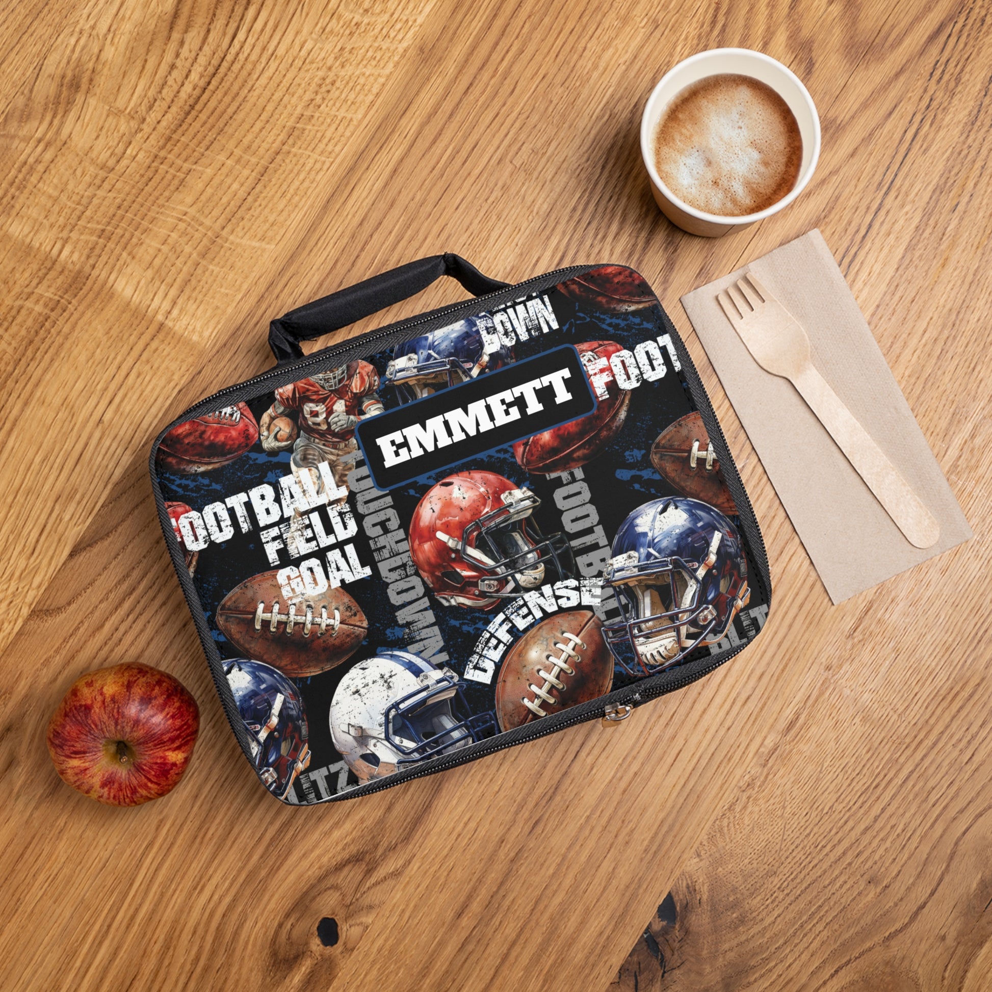 Football Personalized Lunch Box - Amazing Faith Designs