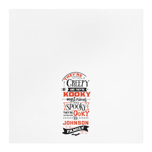 Addams Family Halloween Personalized Tea Towel - Amazing Faith Designs