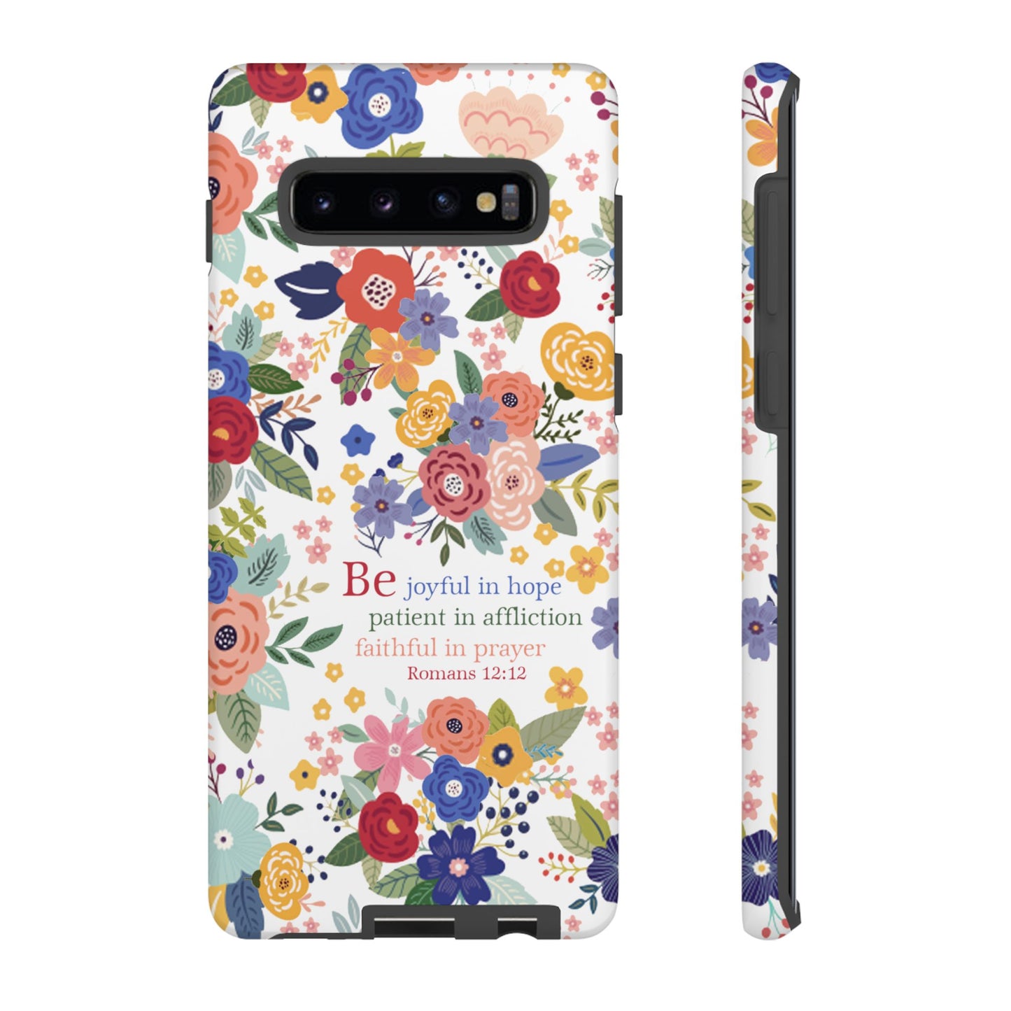 Be Joyful Floral Christian Tough Samsung Phone Case - Amazing Faith Designs