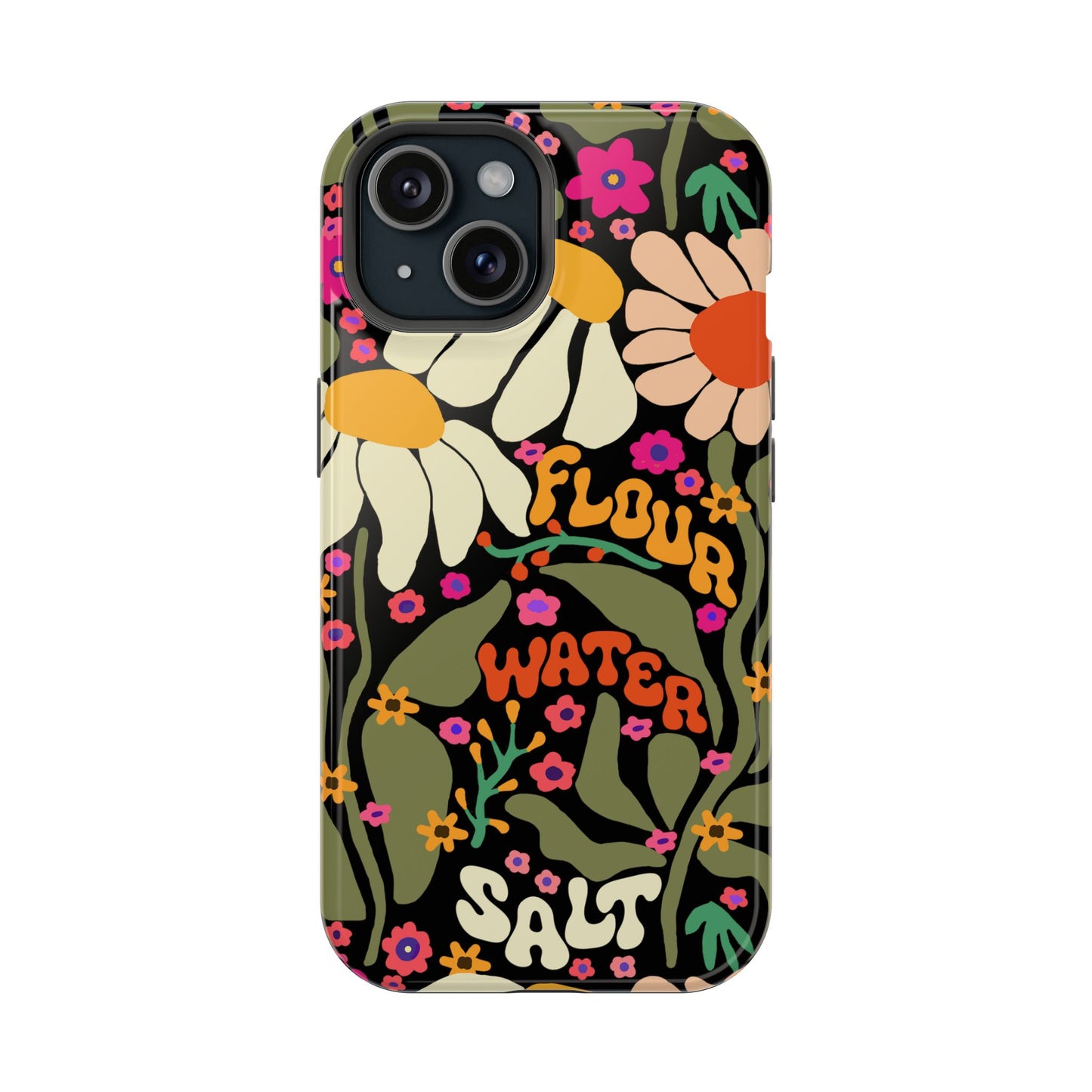 Flour Water Salt Floral MagSafe iPhone Case - Amazing Faith Designs