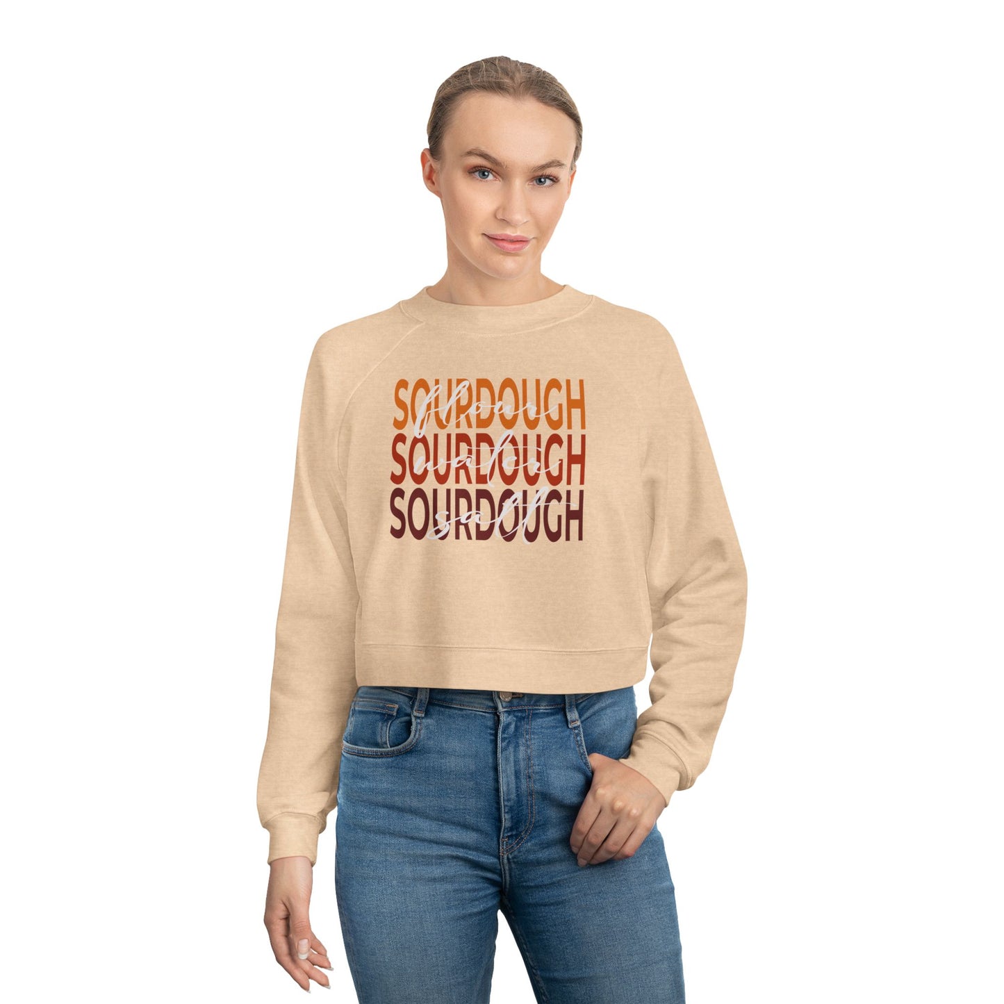 Sourdough Women's Cropped Fleece Pullover - Amazing Faith Designs