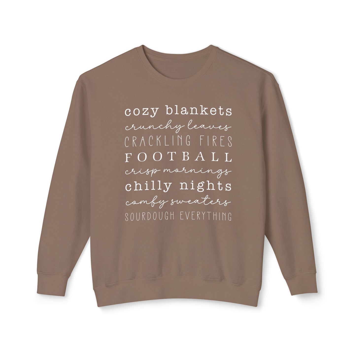 Fall Favorites Sourdough Lightweight Sweatshirt - Amazing Faith Designs