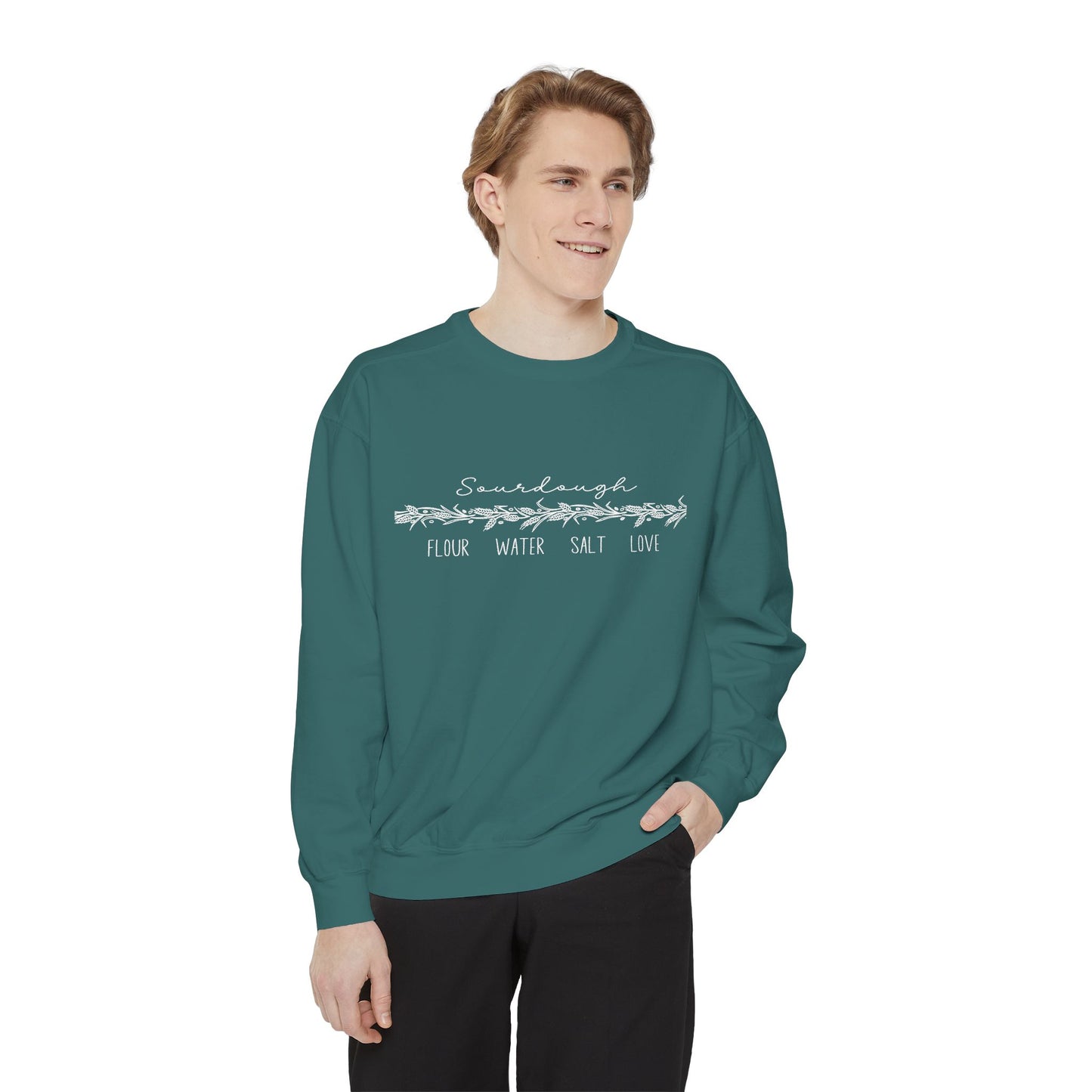 Flour Water Salt Love Heavyweight Comfort Colors Sweatshirt - Amazing Faith Designs
