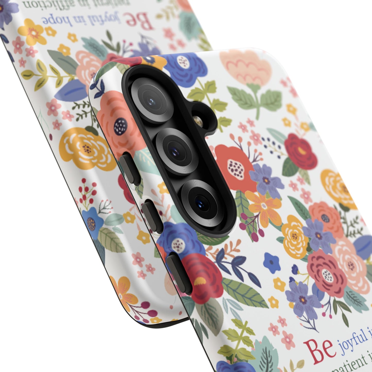 Be Joyful Floral Christian Tough Samsung Phone Case - Amazing Faith Designs