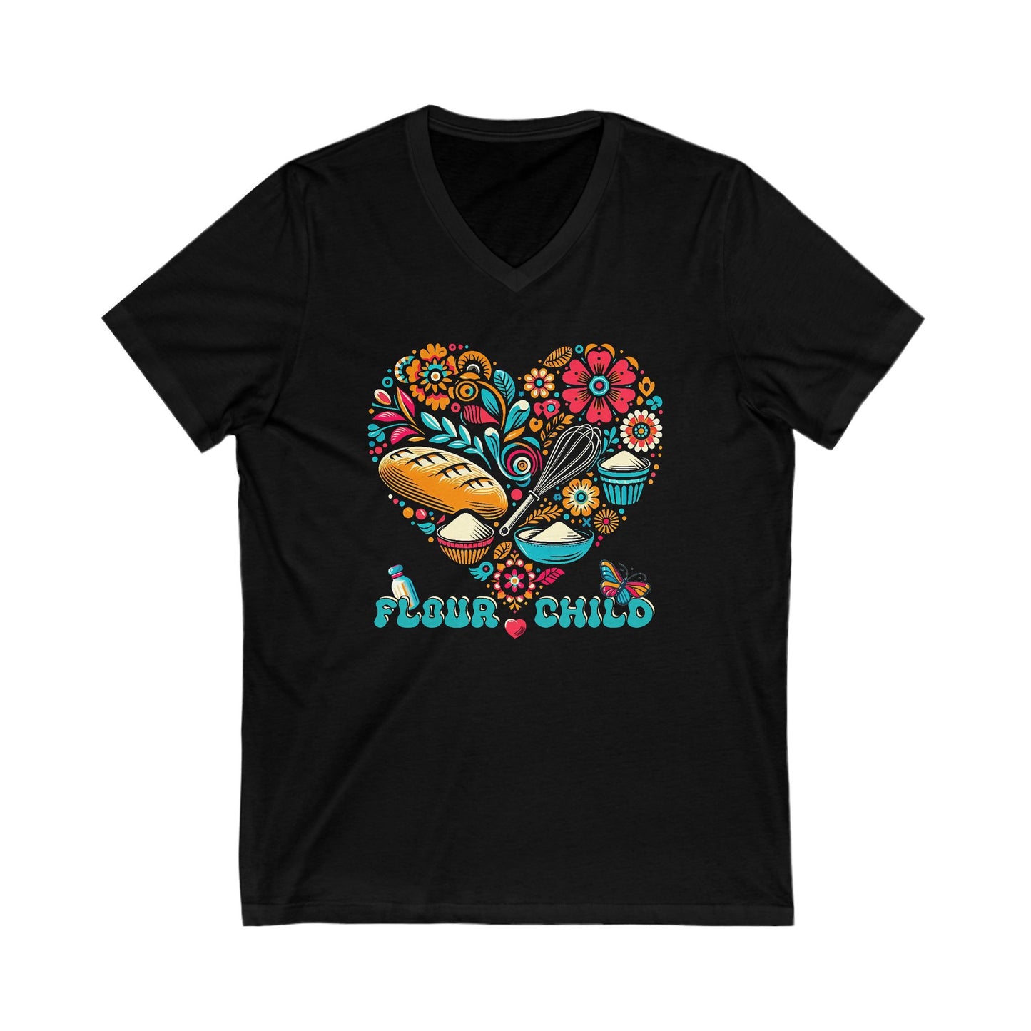Flour Child Sourdough V-neck Shirt - Amazing Faith Designs