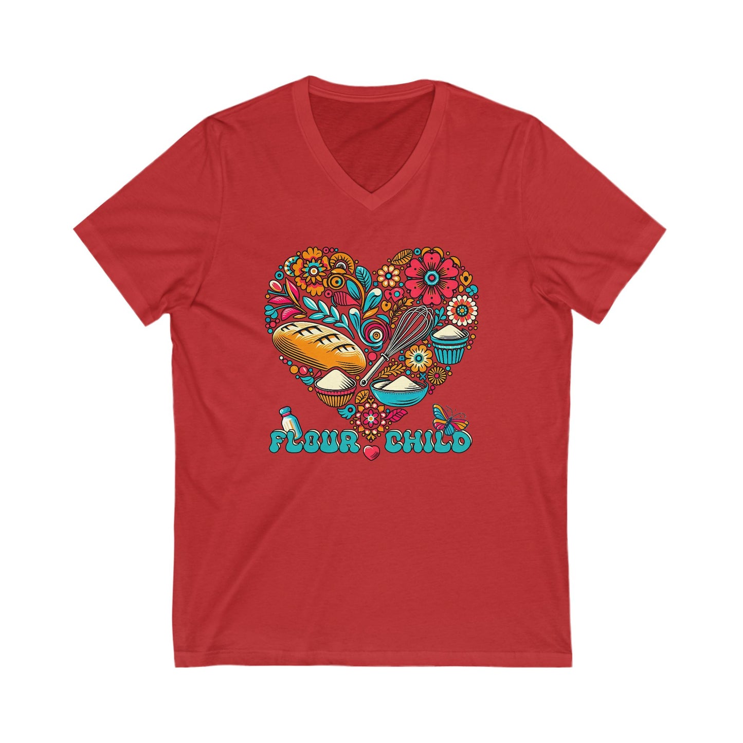 Flour Child Sourdough V-neck Shirt - Amazing Faith Designs