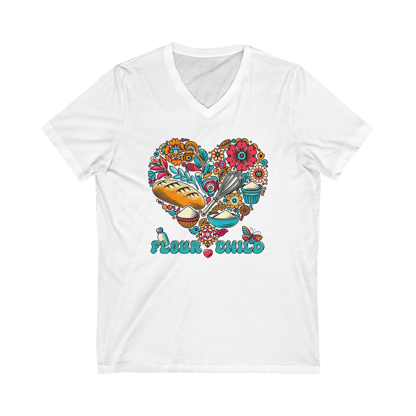 Flour Child Sourdough V-neck Shirt - Amazing Faith Designs