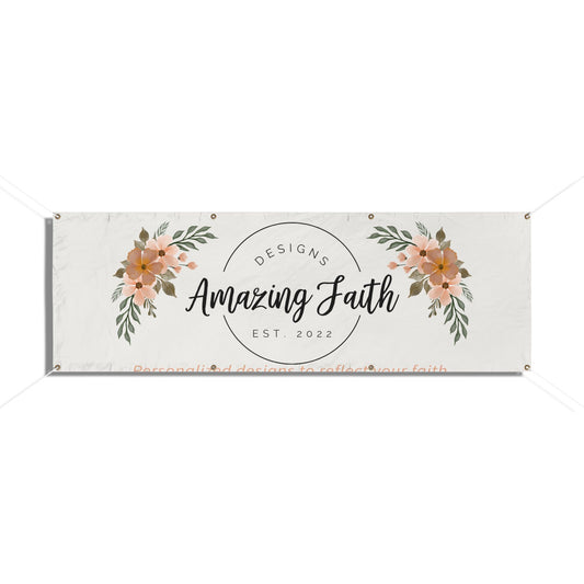 Business Logo Vinyl Banners - Amazing Faith Designs