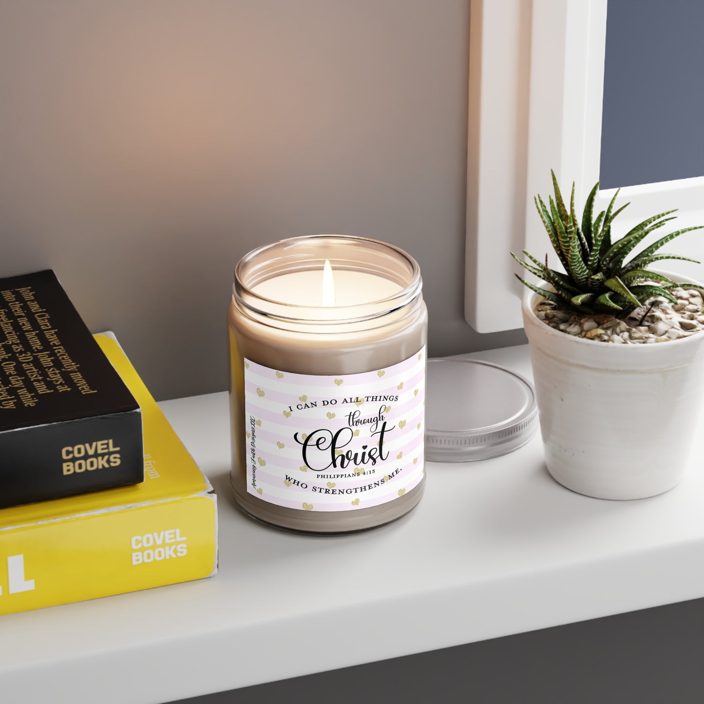 Christian Candle, Vanilla Bean, Sea Breeze, Comfort Spice Scented Candles, 9oz Printify