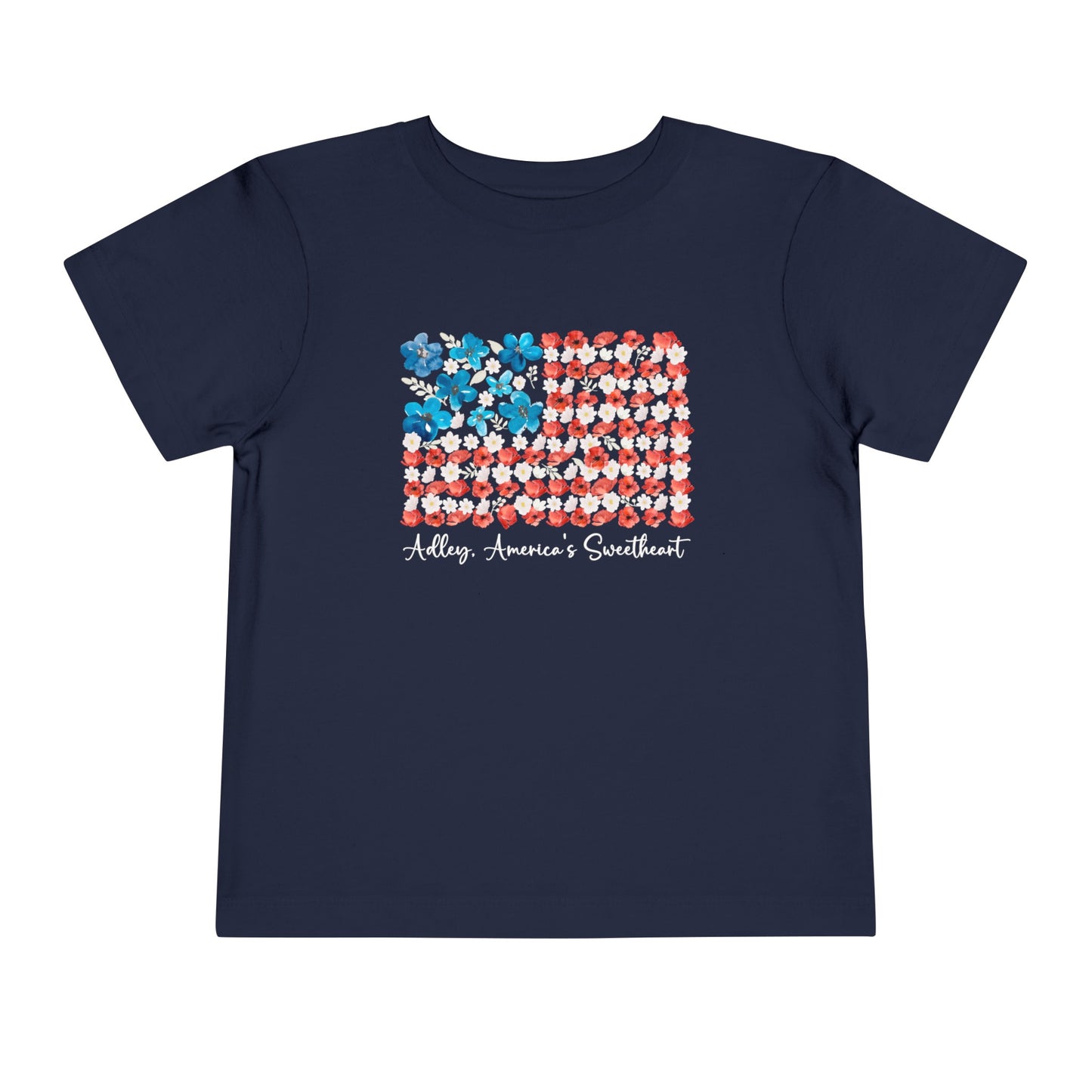 American Flower Flag Personalized Toddler Shirt - Amazing Faith Designs