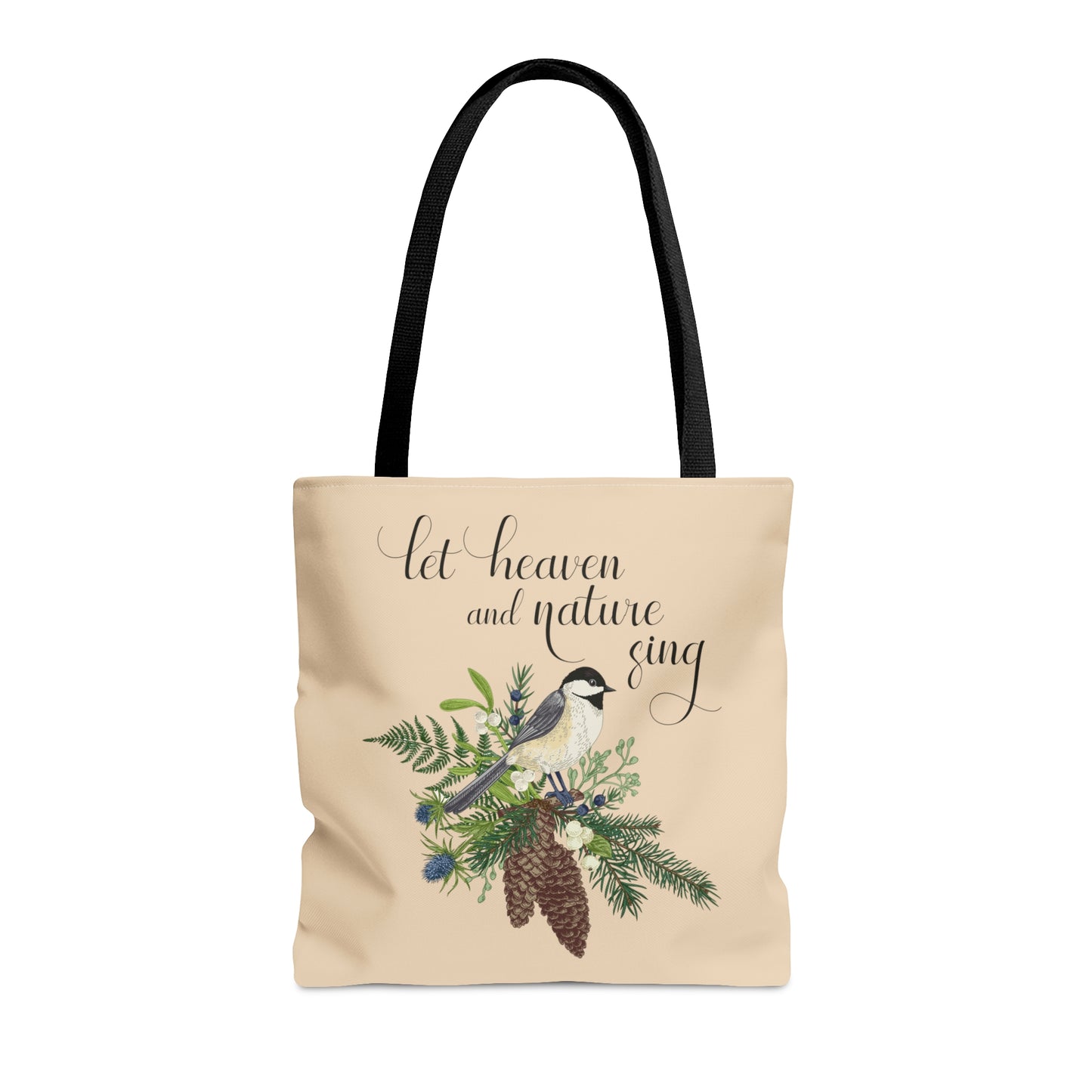 Chickadee Christmas Tote Bag | Christian Tote Bag - Amazing Faith Designs