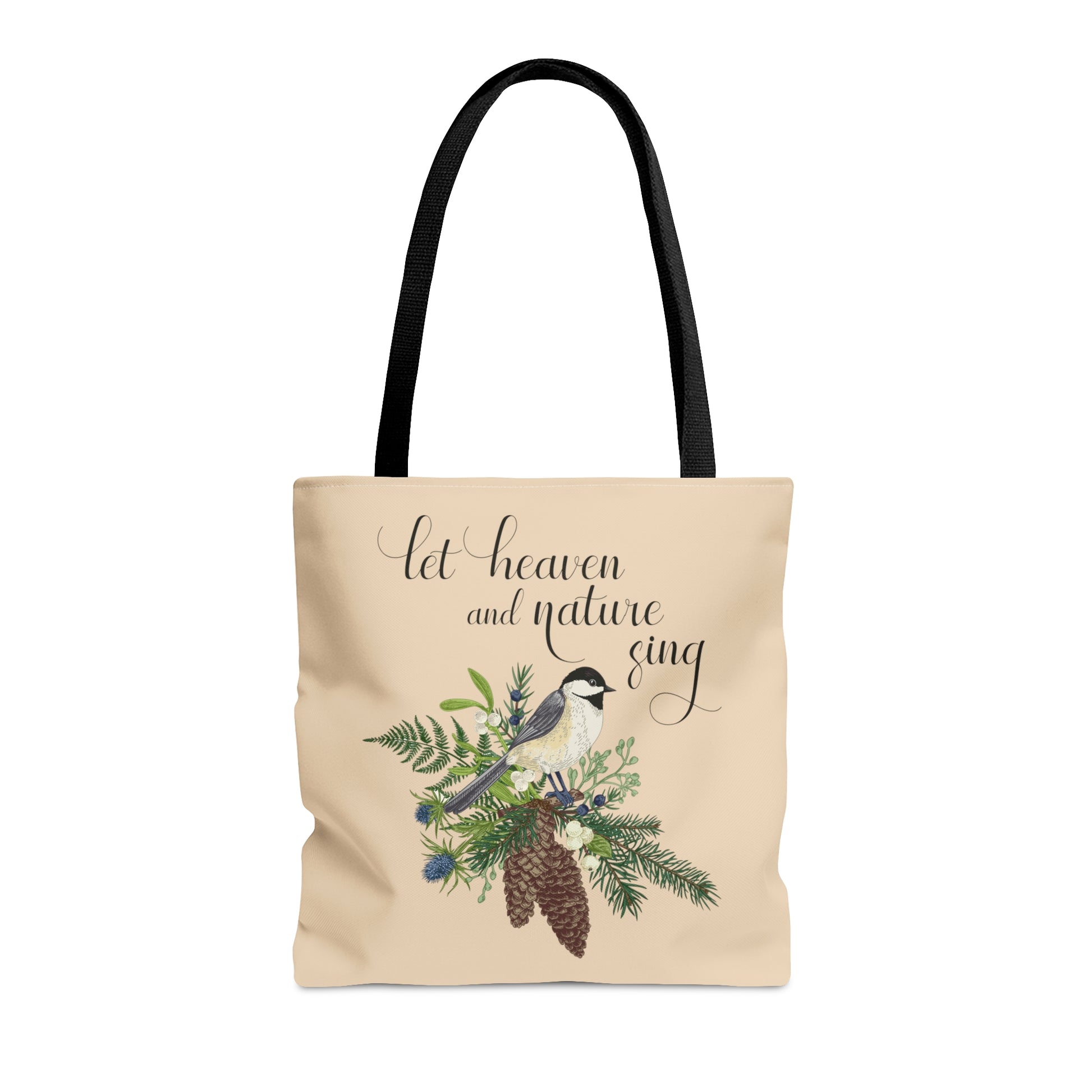 Chickadee Christmas Tote Bag | Christian Tote Bag - Amazing Faith Designs