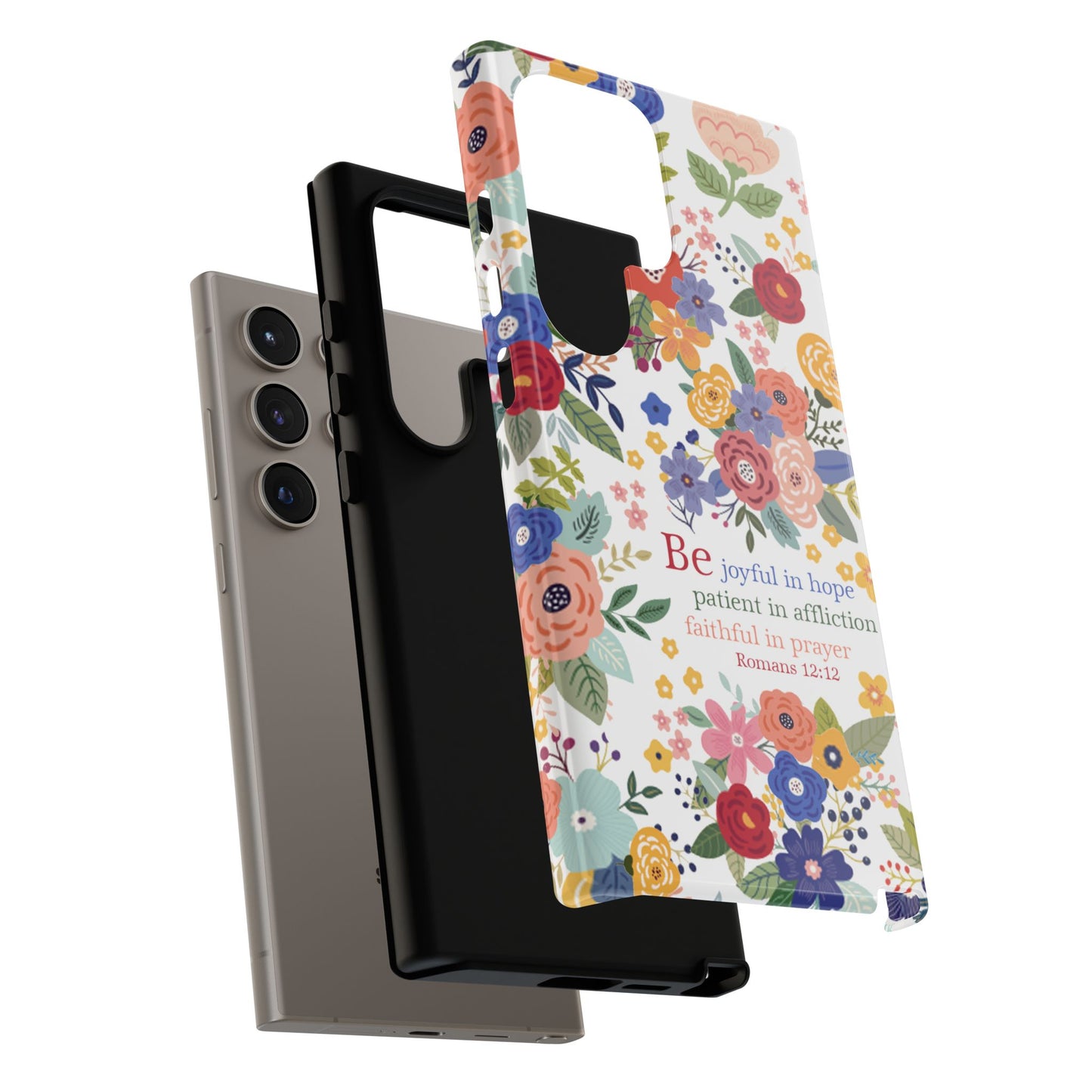 Be Joyful Floral Christian Tough Samsung Phone Case - Amazing Faith Designs