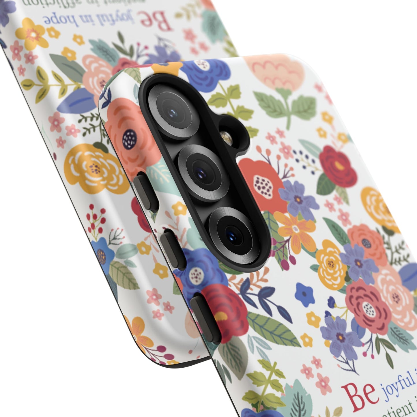 Be Joyful Floral Christian Tough Samsung Phone Case - Amazing Faith Designs