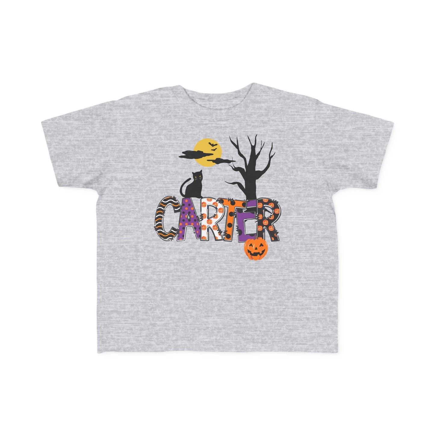Halloween Personalized Name Toddler Shirt - Amazing Faith Designs