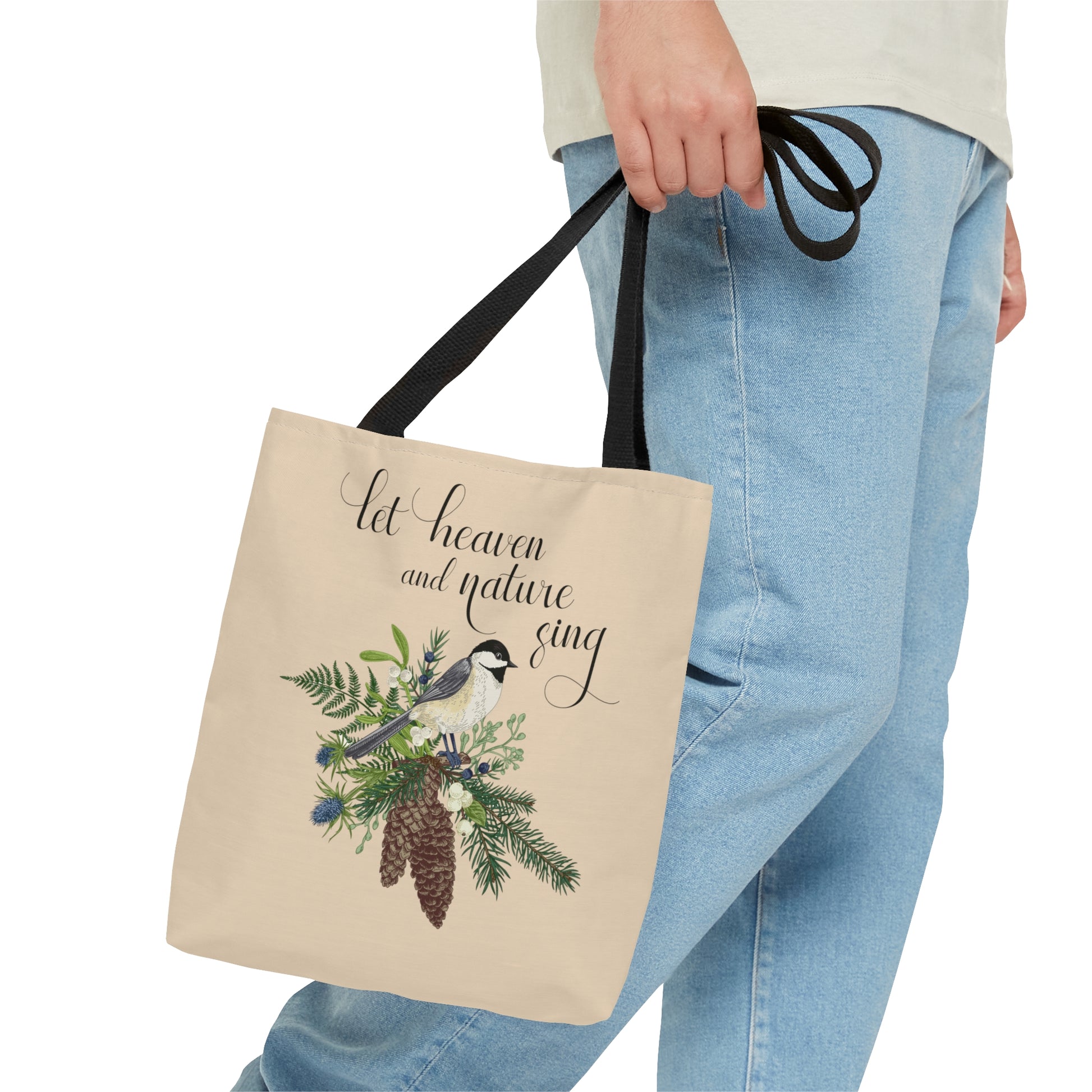 Chickadee Christmas Tote Bag | Christian Tote Bag - Amazing Faith Designs