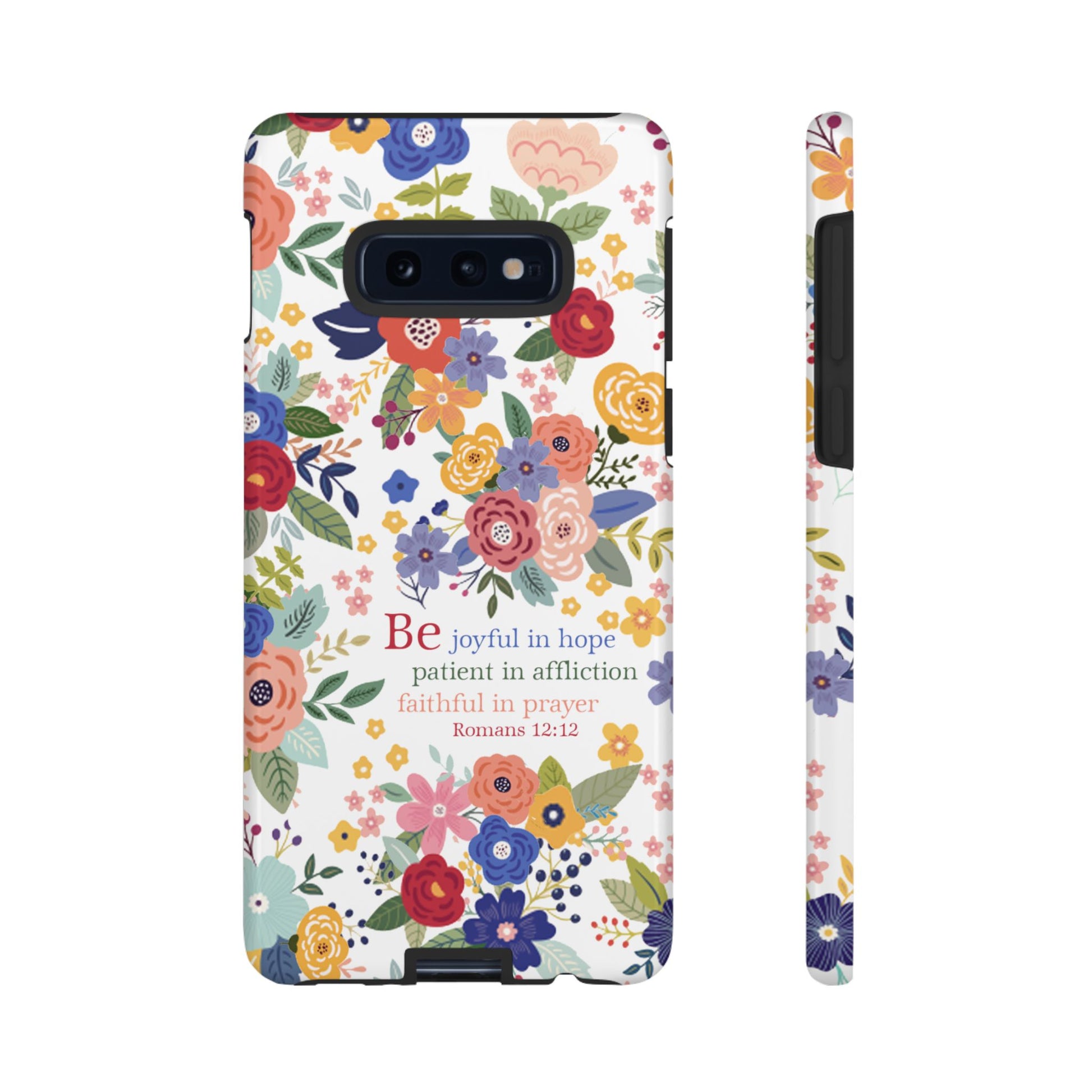 Be Joyful Floral Christian Tough Samsung Phone Case - Amazing Faith Designs