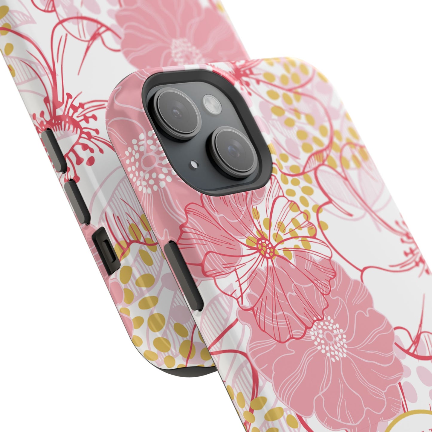 Pink Floral Christian Phone Case | MagSafe Tough Case - Amazing Faith Designs