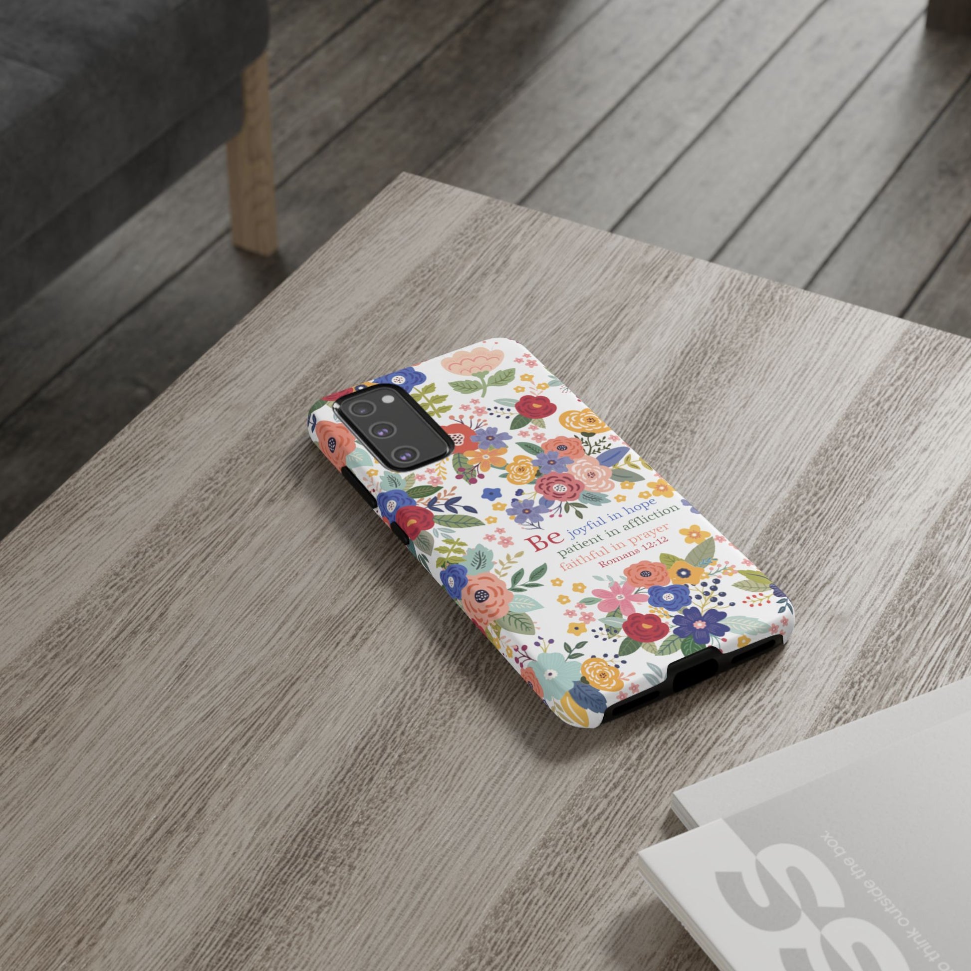 Be Joyful Floral Christian Tough Samsung Phone Case - Amazing Faith Designs