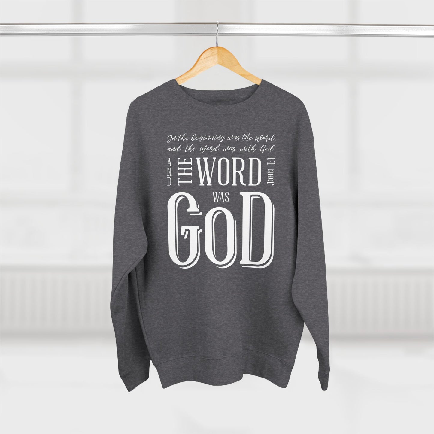 In the Beginning Scripture Christian Sweatshirt - Amazing Faith Designs