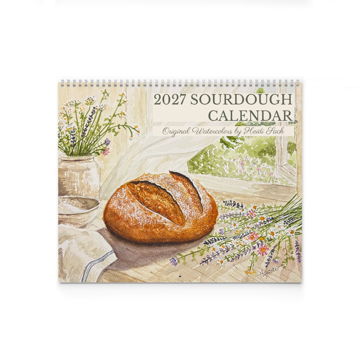 2027 Sourdough Watercolor Calendar