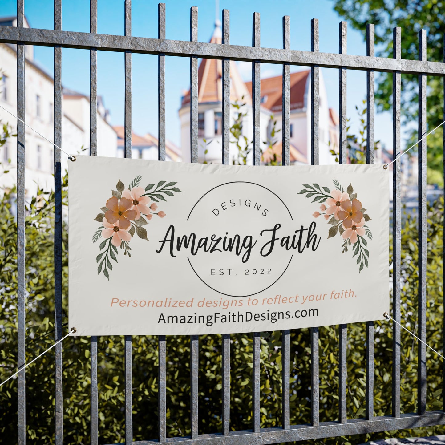 Business Logo Vinyl Banners - Amazing Faith Designs