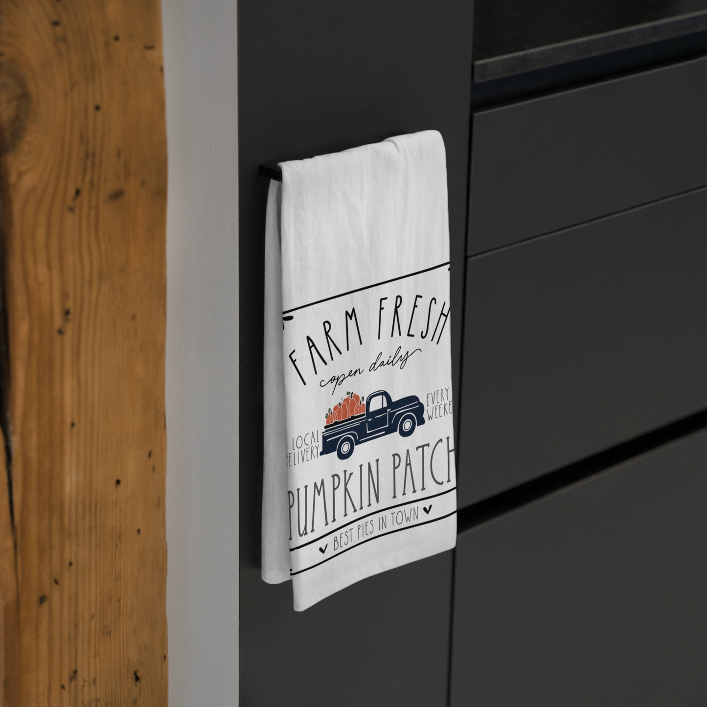 Farm Fresh Pumpkin Patch Tea Towel - Amazing Faith Designs