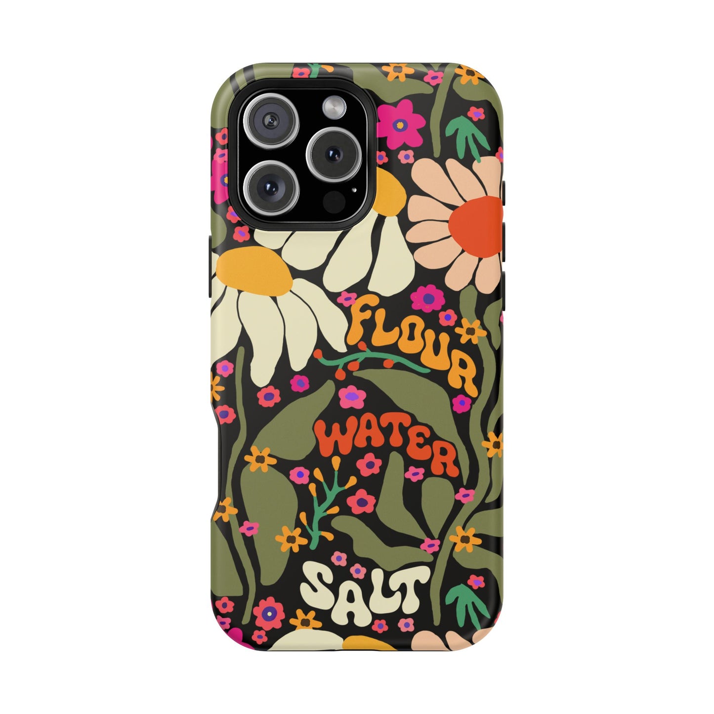 Flour Water Salt Floral MagSafe iPhone Case - Amazing Faith Designs