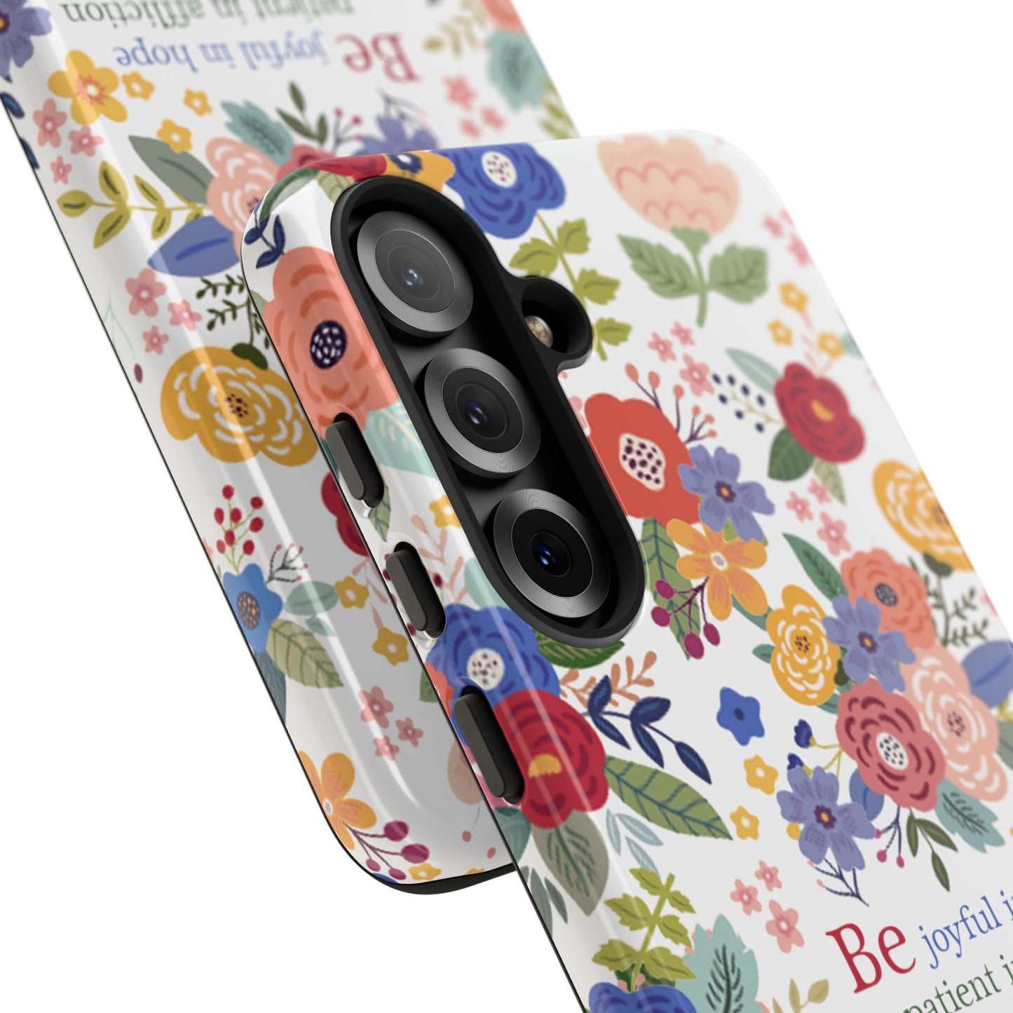 Be Joyful Floral Christian Tough Samsung Phone Case - Amazing Faith Designs