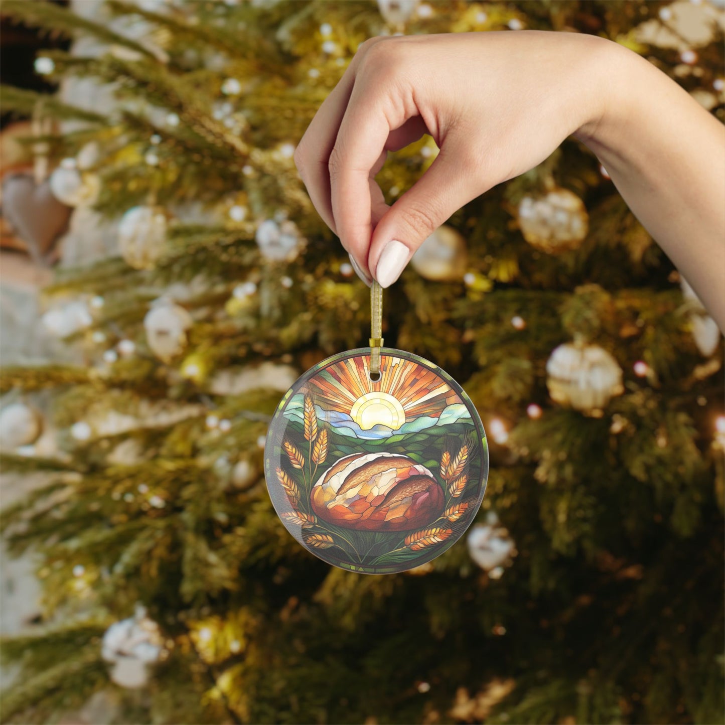 Sourdough Bread Glass Christmas Ornament - Amazing Faith Designs