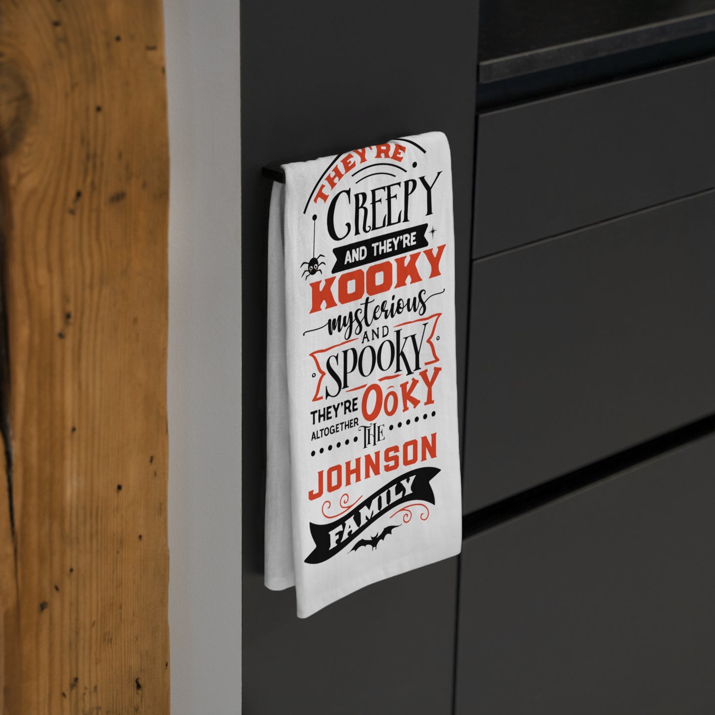 Addams Family Halloween Personalized Tea Towel - Amazing Faith Designs