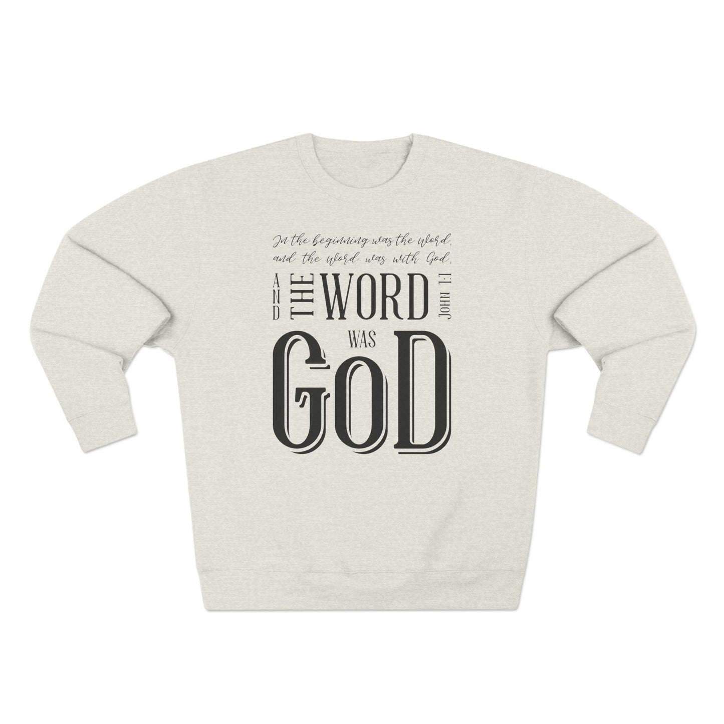 In the Beginning Scripture Christian Sweatshirt - Amazing Faith Designs