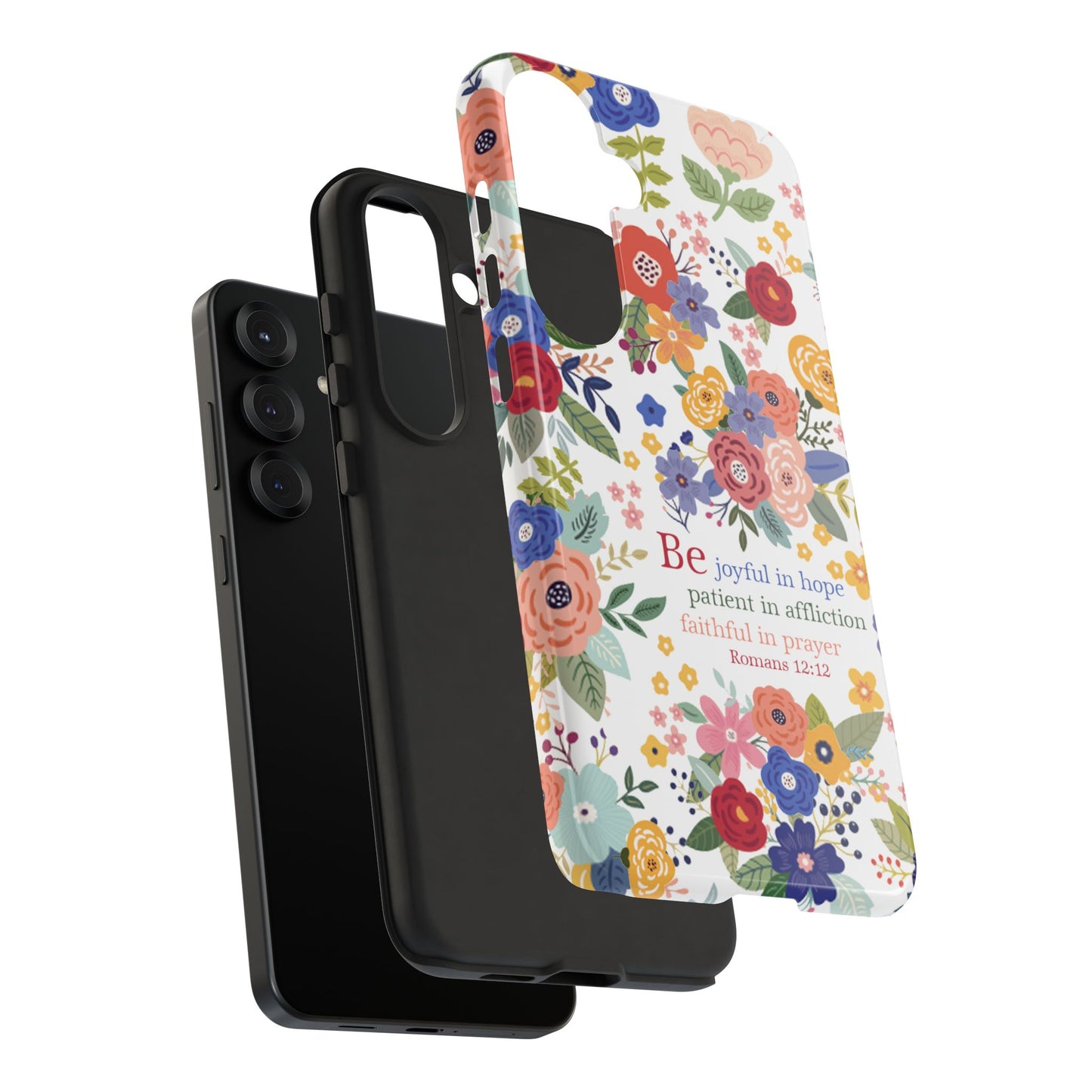 Be Joyful Floral Christian Tough Samsung Phone Case - Amazing Faith Designs