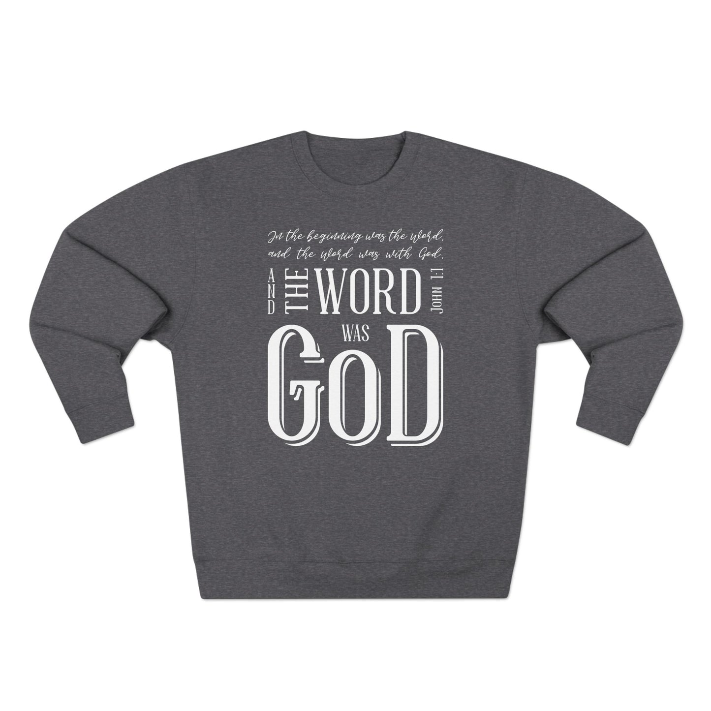 In the Beginning Scripture Christian Sweatshirt - Amazing Faith Designs