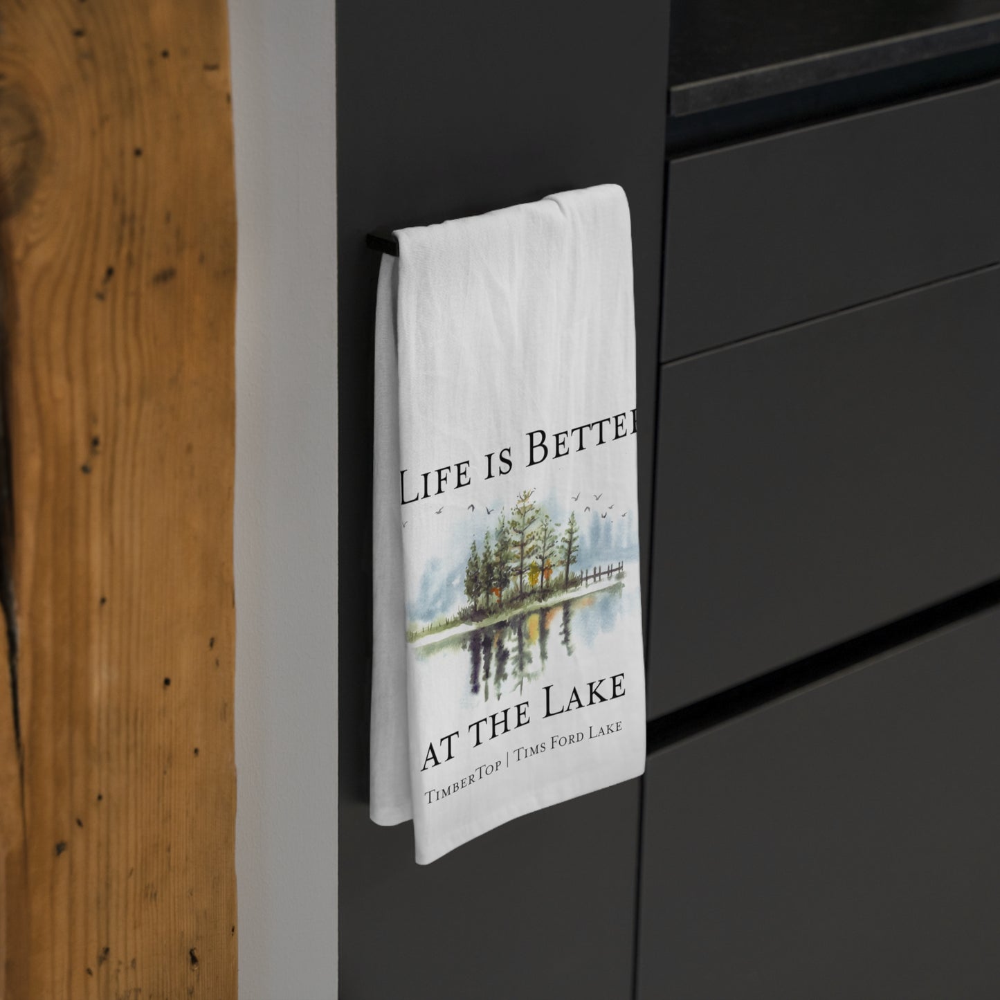 Life is Better at the Lake Tea Towel - Amazing Faith Designs