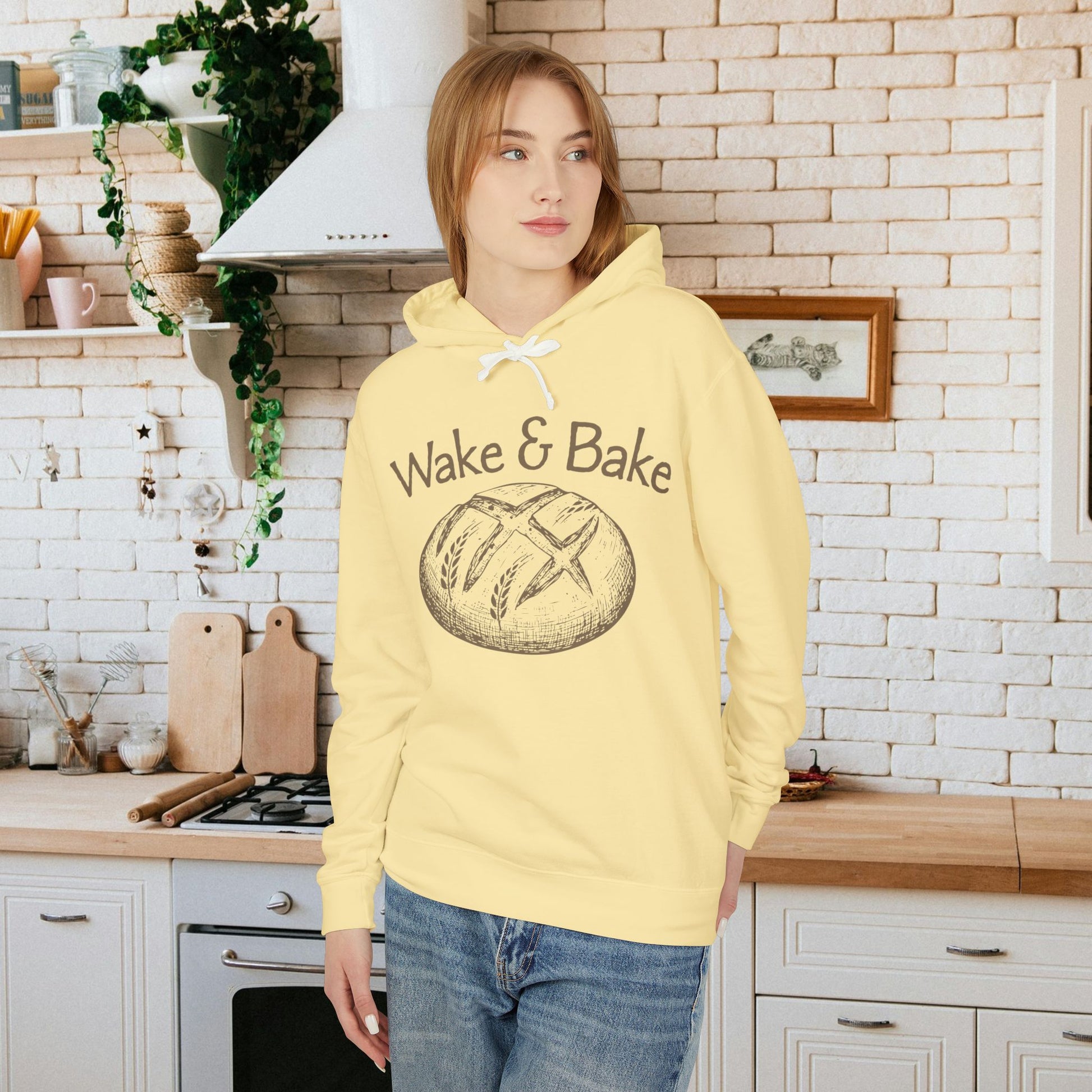 Wake and Bake Unisex Lightweight Hoodie - Amazing Faith Designs