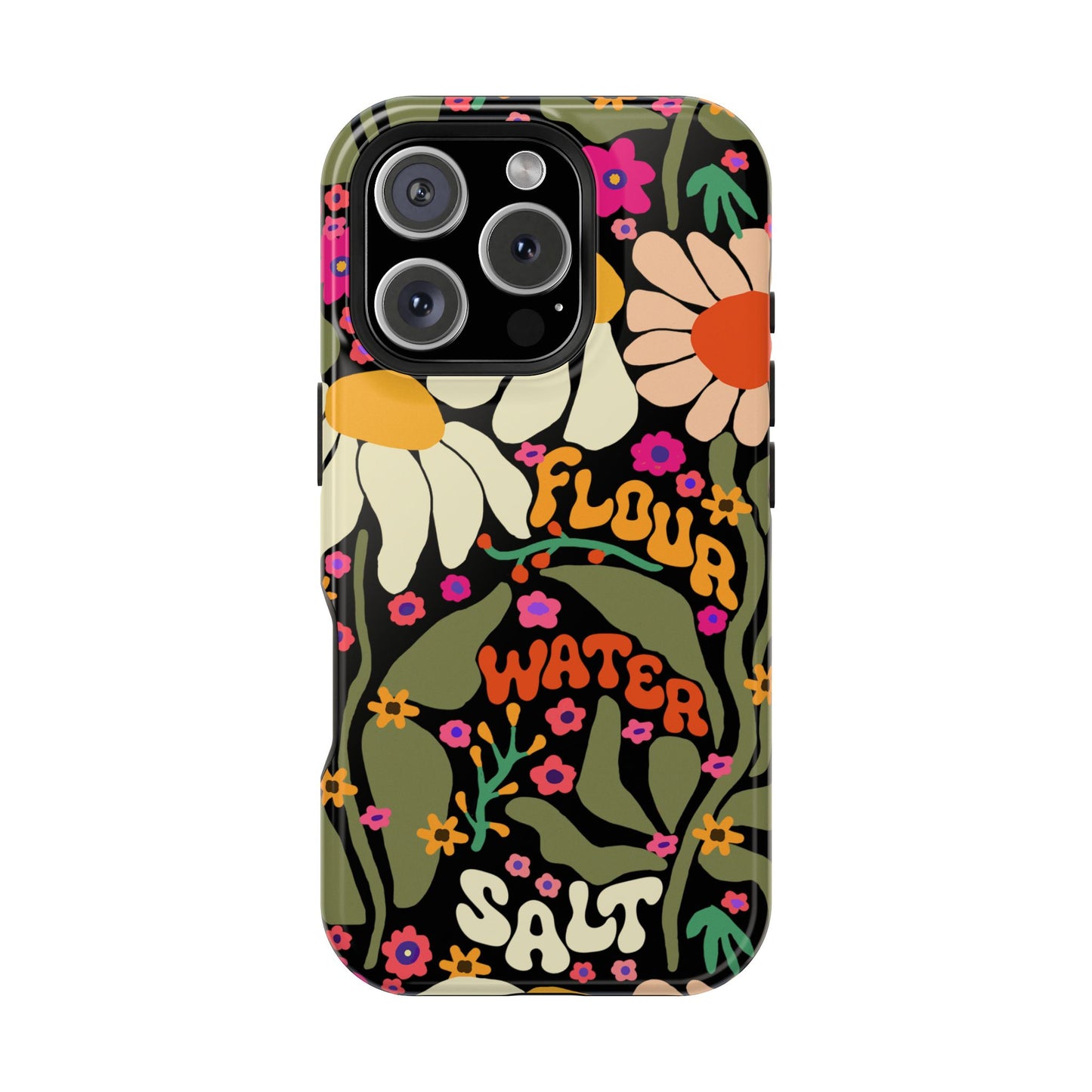 Flour Water Salt Floral MagSafe iPhone Case - Amazing Faith Designs