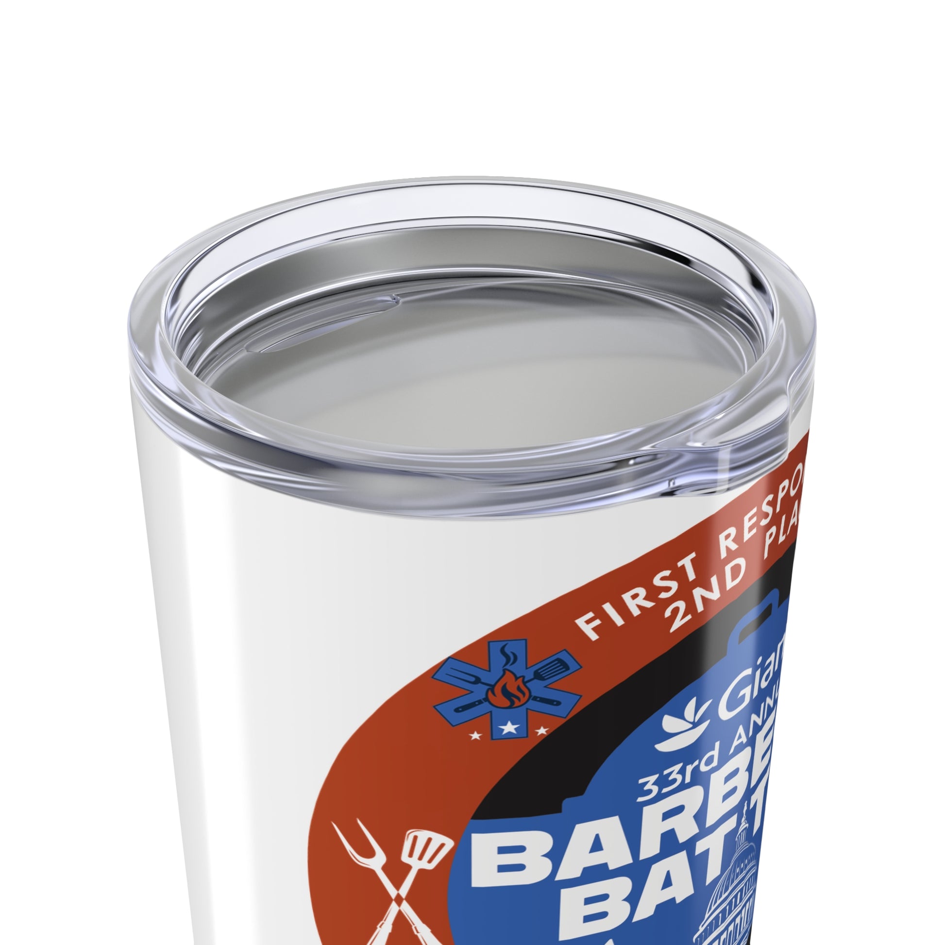 2nd Place First Responders Barbecue Battle Tumbler, 20oz Insulated Travel Mug - Amazing Faith Designs
