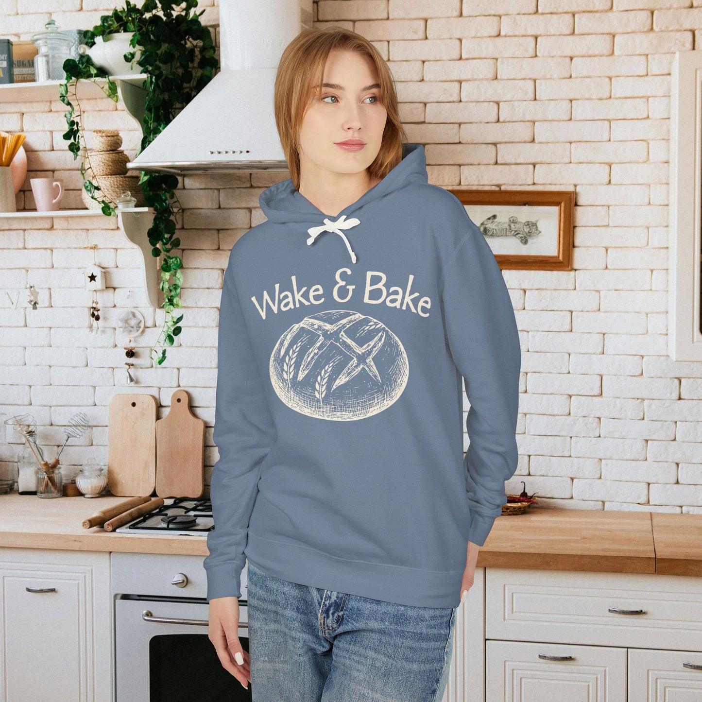 Wake and Bake Unisex Lightweight Hoodie - Amazing Faith Designs