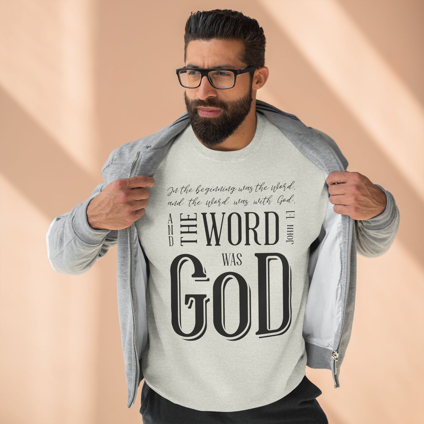 In the Beginning Scripture Christian Sweatshirt - Amazing Faith Designs