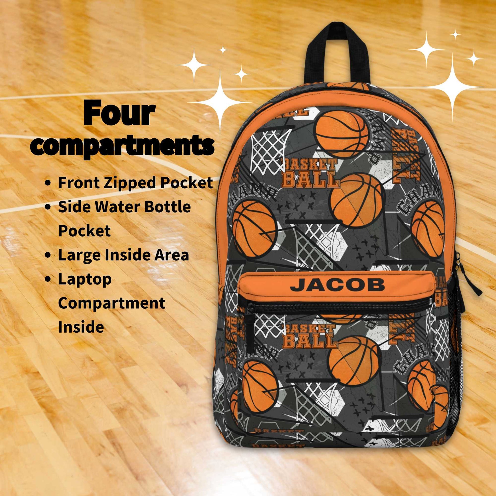 Basketball Personalized Backpack - Amazing Faith Designs