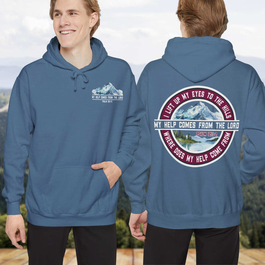 Psalm 121 Mountains Christian Hoodie - Amazing Faith Designs