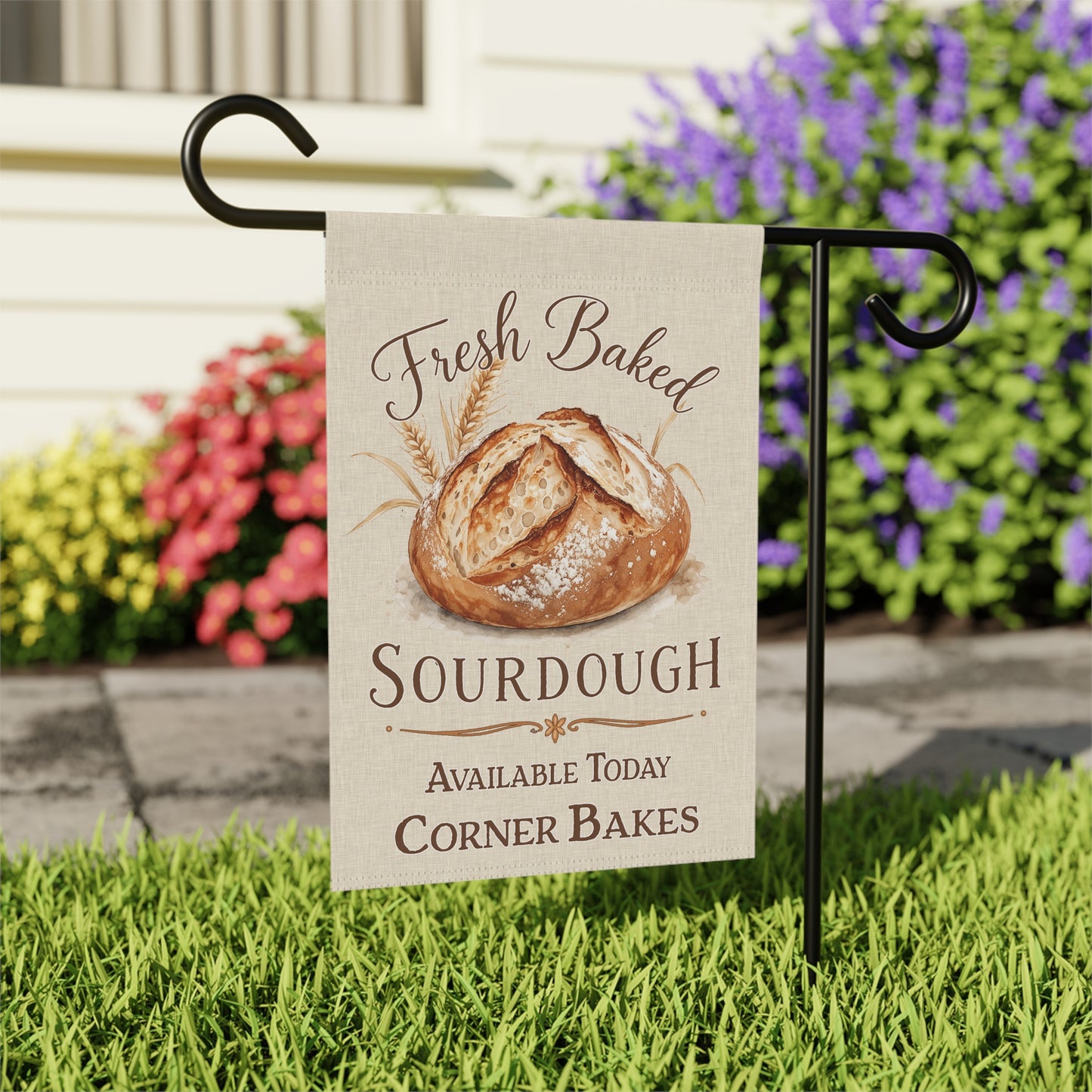 Sourdough Garden Flag - "Fresh Baked Sourdough Available Today"