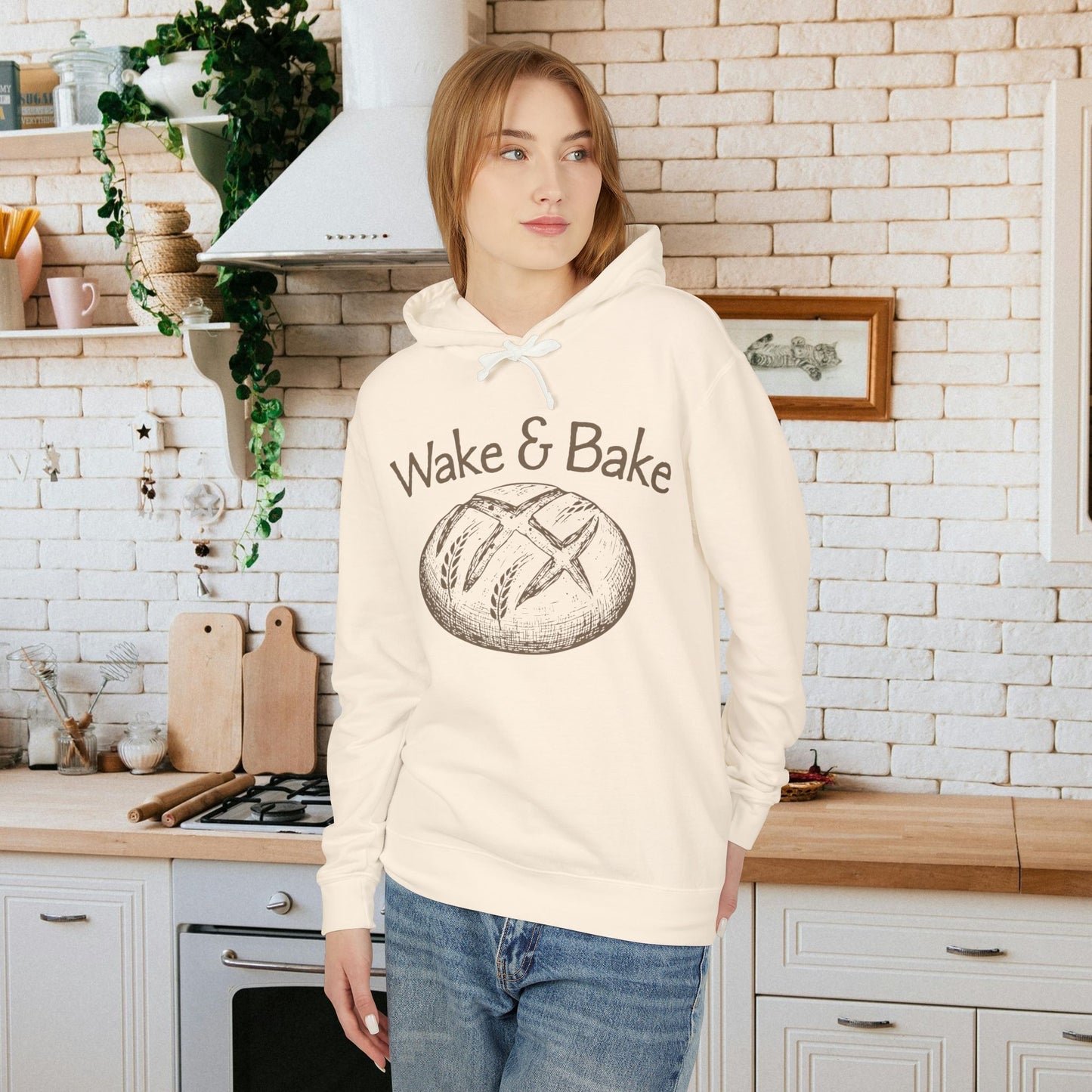 Wake and Bake Unisex Lightweight Hoodie - Amazing Faith Designs