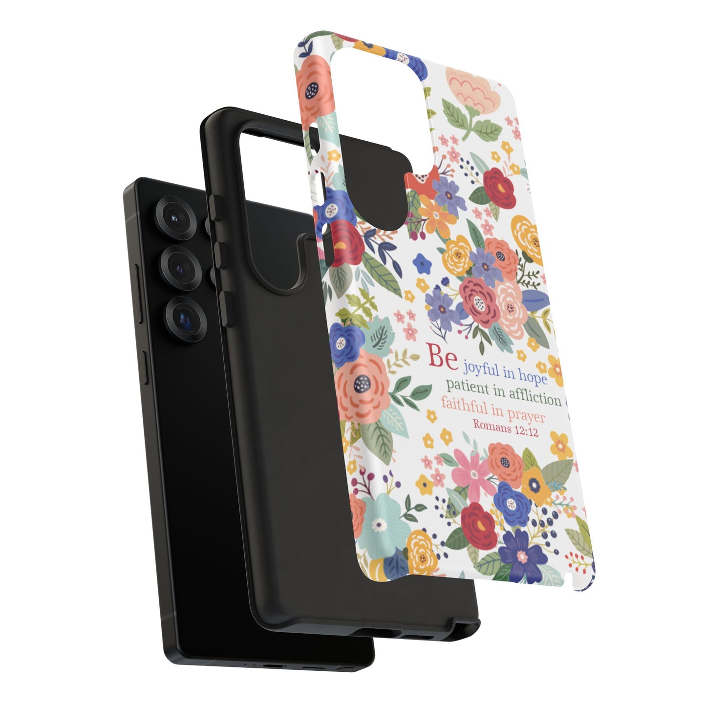 Be Joyful Floral Christian Tough Samsung Phone Case - Amazing Faith Designs