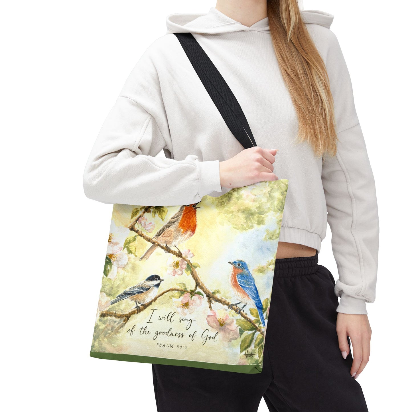 Watercolor Bird Tote Bag | Fine Art Christian Tote