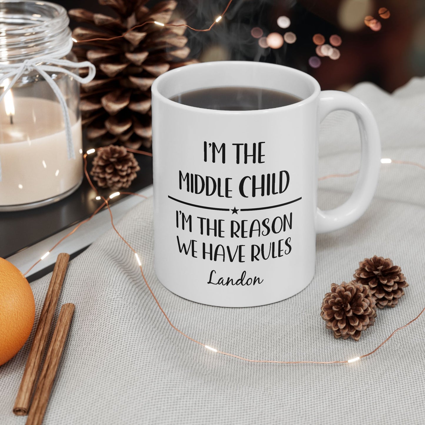 Middle Child Ceramic Mug — Personalized Name - Amazing Faith Designs