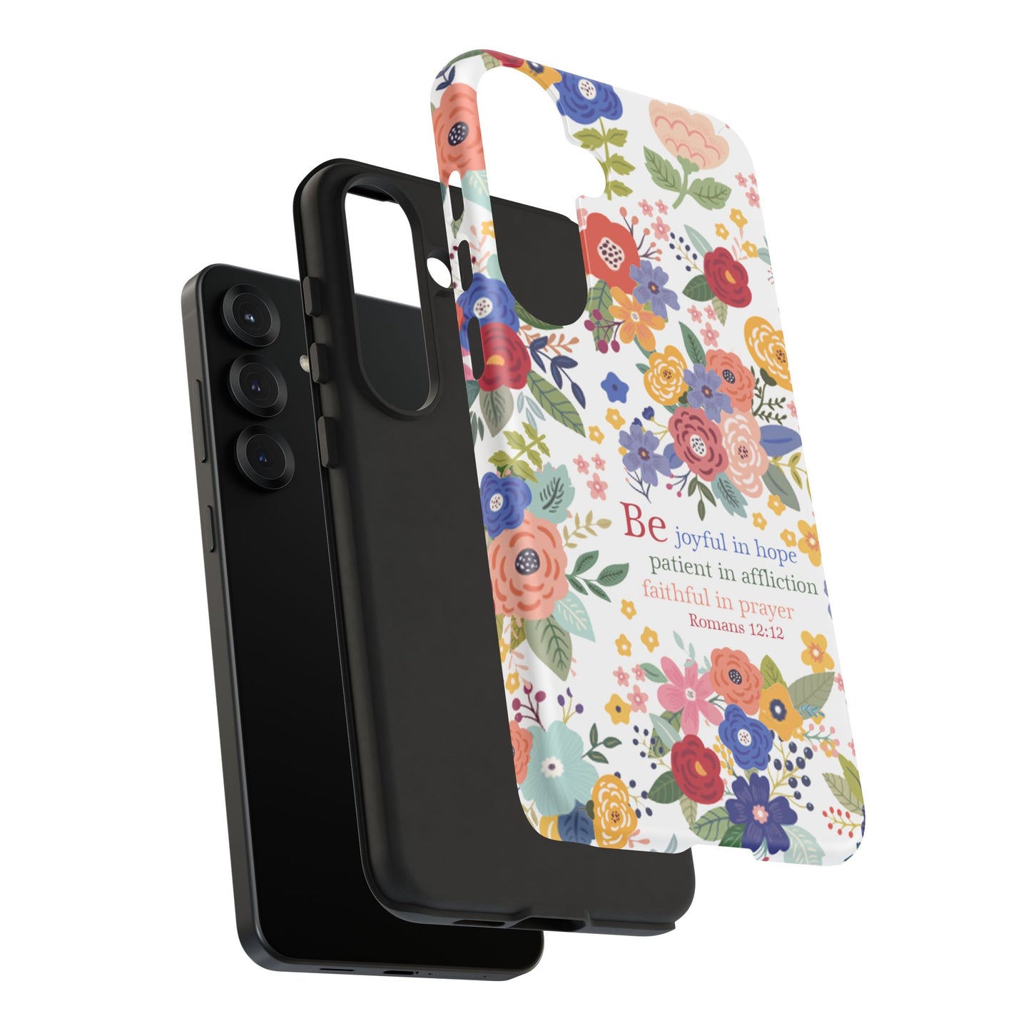 Be Joyful Floral Christian Tough Samsung Phone Case - Amazing Faith Designs