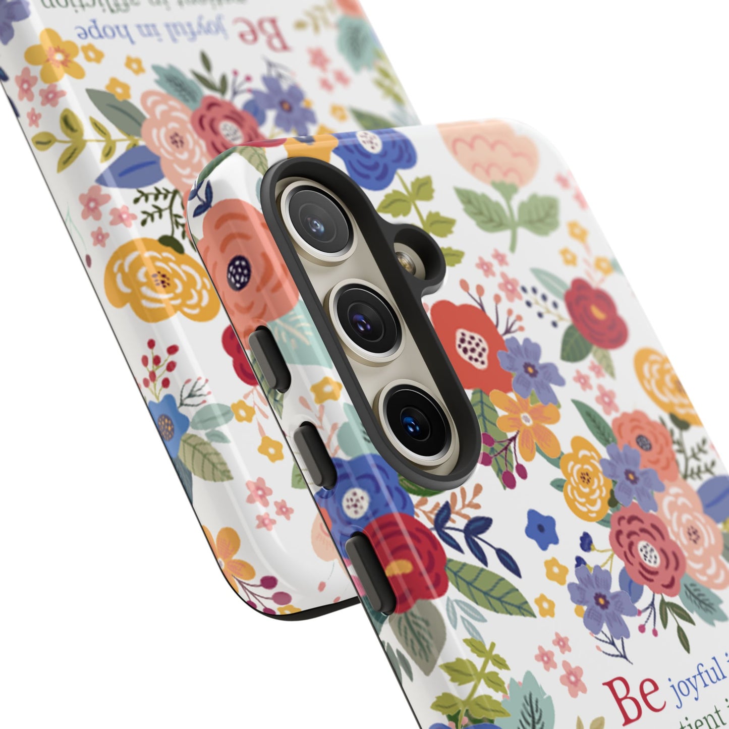 Be Joyful Floral Christian Tough Samsung Phone Case - Amazing Faith Designs